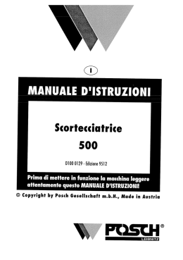manuale d`istruzioni