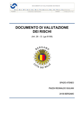 Documento DVR - Comune di Bergamo