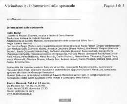 Vivimilano.it - Informazioni sullo spettacolo Pagina 1 di l