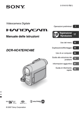 Manuale delle istruzioni DCR