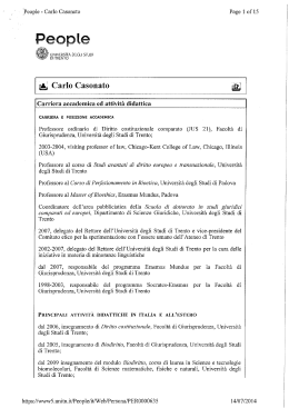 CV - Università degli Studi di Verona