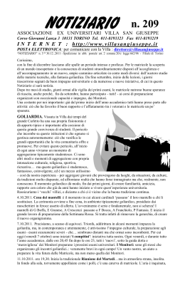 Notiziario 209 - Villa San Giuseppe