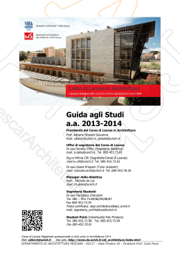 Guida agli Studi aa 2013-2014 - Università degli Studi "G. d`Annunzio"