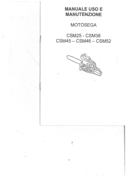 manuale uso e manutenzione motosega csm25