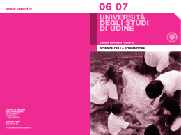 Guida Facoltà 2006/07 - Università degli Studi di Udine