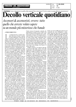 Decollo verticale quotidiano