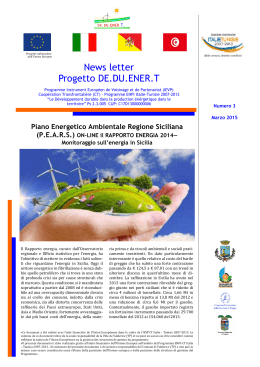 News letter Progetto DE.DU.ENER.T