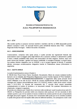 Modulo di iscrizione Stagione 2014-2015