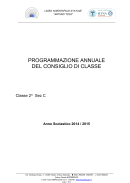 programmazione annuale cdc 2^C