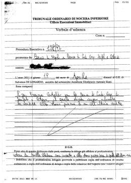 Verbale d`udien2a - Aste Giudiziarie Salerno