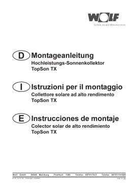 Istruzioni per il montaggio Montageanleitung