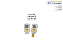 Manuale Termometro PCE-MT 50