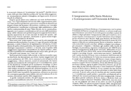 L`insegnamento della Storia Moderna e Contemporanea nell