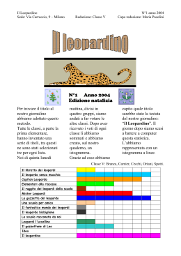 Il Leopardino - n. 1 - Istituto Europeo Leopardi