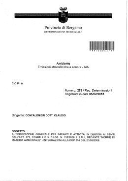 Determinazione dirigenziale n. 278 del 5