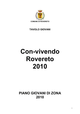 Con-vivendo Rovereto 2010 - Politiche giovanili