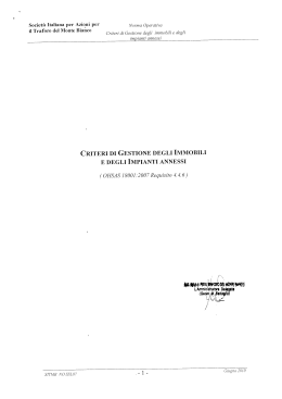 Criteri di gestione degli immobili e degli impianti annessi