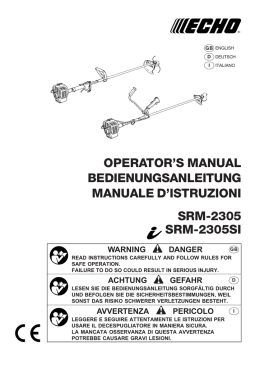 operator`s manual bedienungsanleitung manuale d