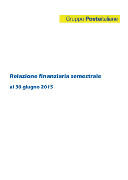 Relazione Finanziaria Semestrale al 30 giugno 2015