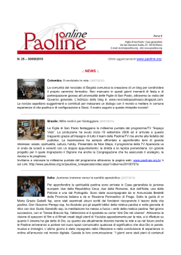 NEWS - Paoline.org