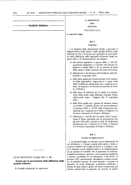 Legge Regionale Molise n. 15 del 13/07/2011