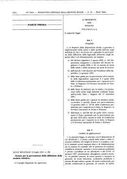 Regionale Molise - Legge Regionale n°15 del 13.07.2011