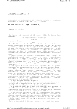 LEGGE 27 dicembre 2013, n. 147