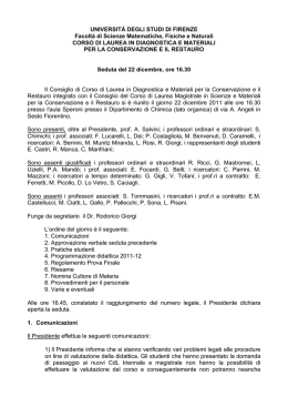 Verbale 22/12/2011 - Csgi - Universit&agrave; degli Studi di Firenze