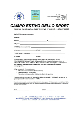 campo estivo dello sport - ASDUS San Pietro in Vincoli