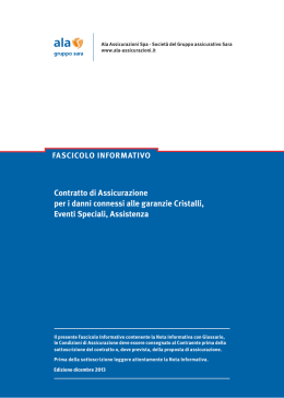 Contratto di Assicurazione per i danni connessi alle
