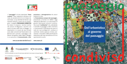 1.BLU – Dall`urbanistica al governo del paesaggio