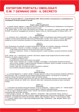 decreto ministeriale estintori portatili