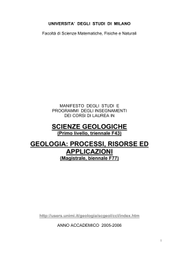 scienze geologiche geologia: processi, risorse ed