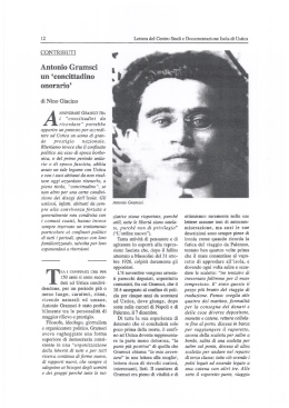 Antonio Gramsci un `concittadino onorario`