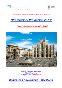 &ldquo;Premiazioni Provinciali 2013&rdquo;