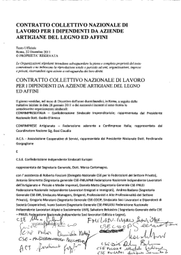 Legno e affini: CCNL 22 dicembre 2011