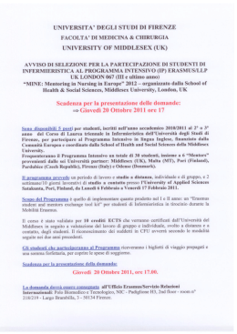 universita` degli studi di firenze facolta` di medicina & chirurgia