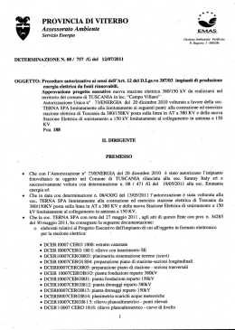 PROVINCIA DI VITERBO ` Assessorato Ambiente ` `