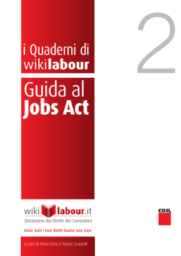 Guida al Jobs Act - Coordinamento RSU