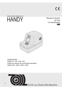 Manuale di istruzioni per l`uso e la manutenzione