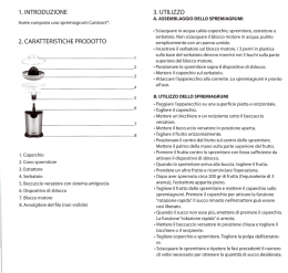 Libretto istruzioni spremiagrumi Cuisinart (PDF