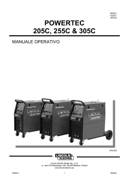 manuale operativo - Lincoln Electric