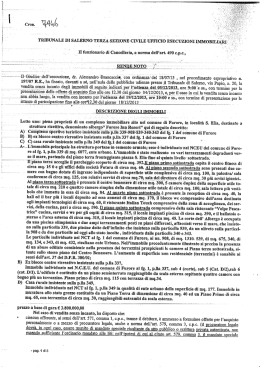 ` TRIBUNALE DI SALERNO TERZASEZIONE CIVILE UFFICIO