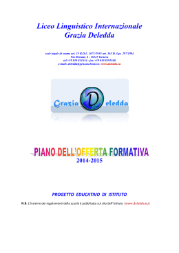 POF 14-15 - Liceo Linguistico Internazionale Grazia Deledda di