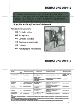 norma uni 9994-1 - Cutrone Estintori