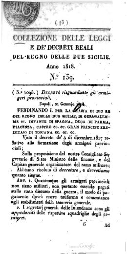 Leggi e decreti 1818