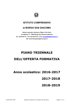PTOF (Piano triennale offerta formativa)