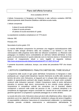 P.O.F.2014-15 - Home - Istituto Comprensivo di Savignano sul