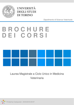 Brochure dei corsi  - Laurea Magistrale a Ciclo Unico in