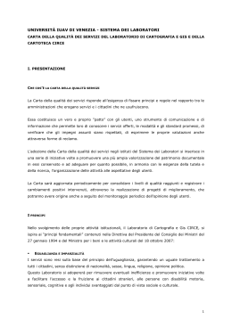 Carta dei servizi 2014 - Università Iuav di Venezia
